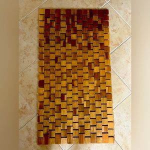 Tura teak wooden bath mat
